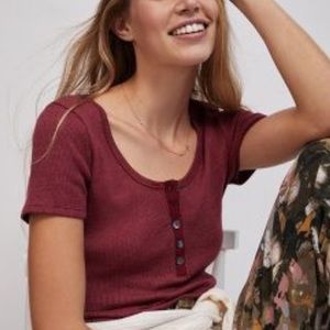 Anthropologie Short-Sleeve Top